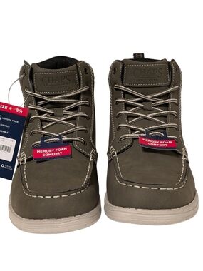 Chaps Derek Moc Toe Chukka Boots Olive Men Size 8.5 Memory Foam New Box